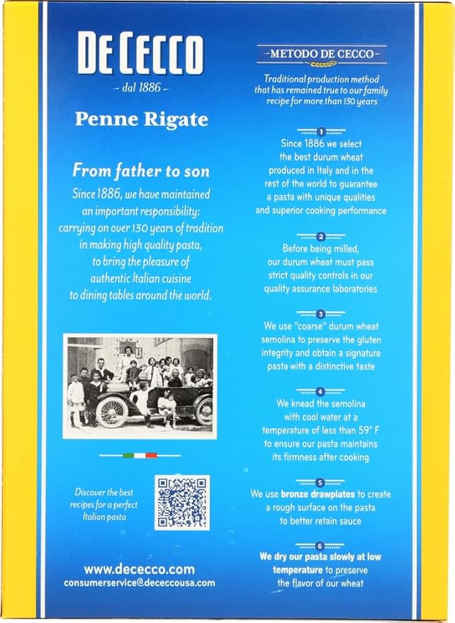 De Cecco Pasta Penne Rigate 16.0 OZ (Pack of 6)