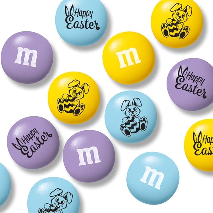 M&ampM'S WORLD Easter Milk Chocolate Candy Box Festive Spring Themed Treats in Easter theme gift box Perfect for Egg Hunts Basket Fillers Party Favors and Seasonal Snacking