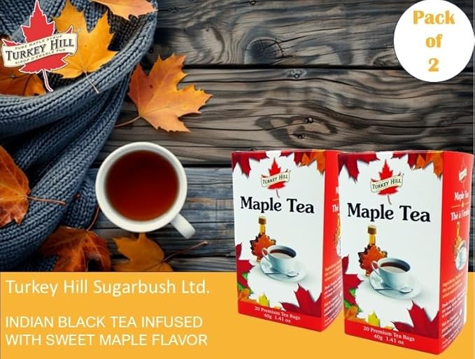 Turkey Hill Sugarbush Premium 100% Pure Canadian Maple Infused Tea (Pack of 2 20 Count)