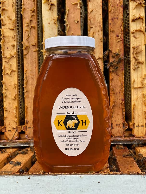 Local NY/NJ Linden &amp Clover Honey 32oz Farm Fresh