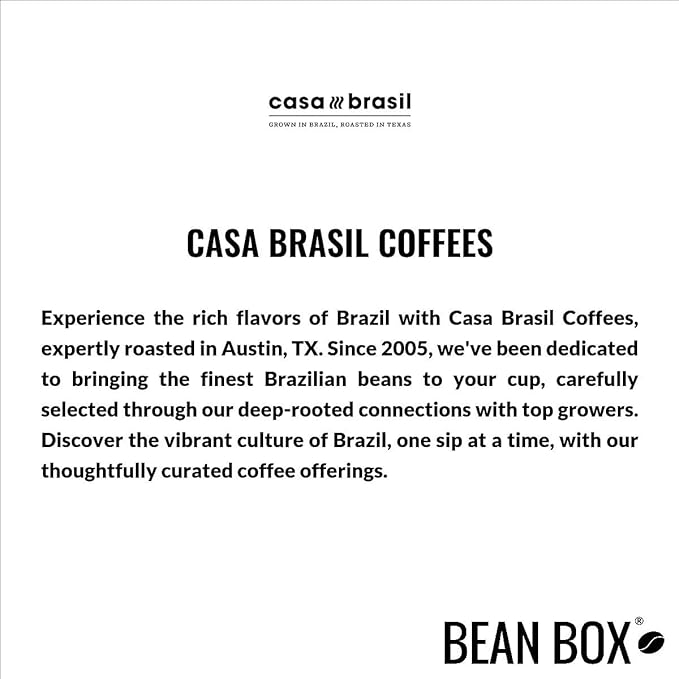 Bean Box Sampler - Roasted by Casa Brasil s 2-Pack Whole Bean Coffee Gourmet Coffee