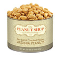 The Peanut Shop of Williamsburg Salted Virginia Peanuts Salt and Pepper Peanuts with Sea Salt &amp Cracked Pepper Gluten-Free Hand Cooked - 32 Oz Tin