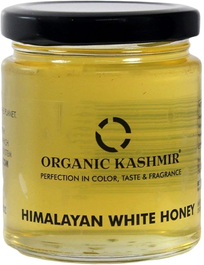 PLANET 007 Organic Kashmir Himalayan White Honey (400 Gram) Pure and Fresh Honey
