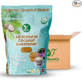 Colibreeco Organic Coconut Sugar 1 Pound (Pack of 12): Sweeten your Drinks and Recipes With Coconut Palm Sugar Gluten-Free USDA Organic Unrefined Naturally Sweet and Chemical-Free.