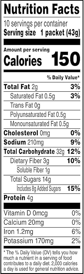 Quaker Instant Oatmeal Raisin &amp Spice Breakfast Cereal 10 count  1.51 oz Packets Per Box (Pack of 4)