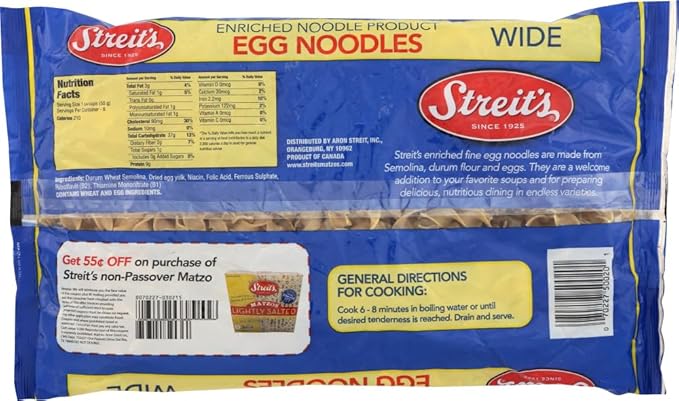 Streits Broad Noodle