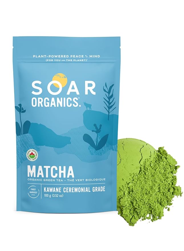 Soar Organics - Kawane Ceremonial Grade Matcha Green Tea Powder - Authentic Japanese Origin (3.52 oz)