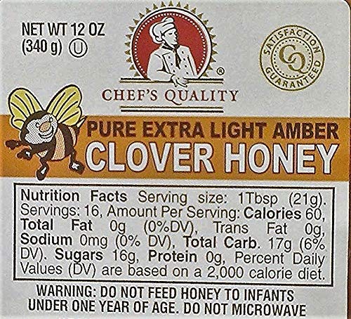 Pure Extra Light Amber Clover Honey Bear - Plastic Dispenser - 12 ounces (2 Pack)