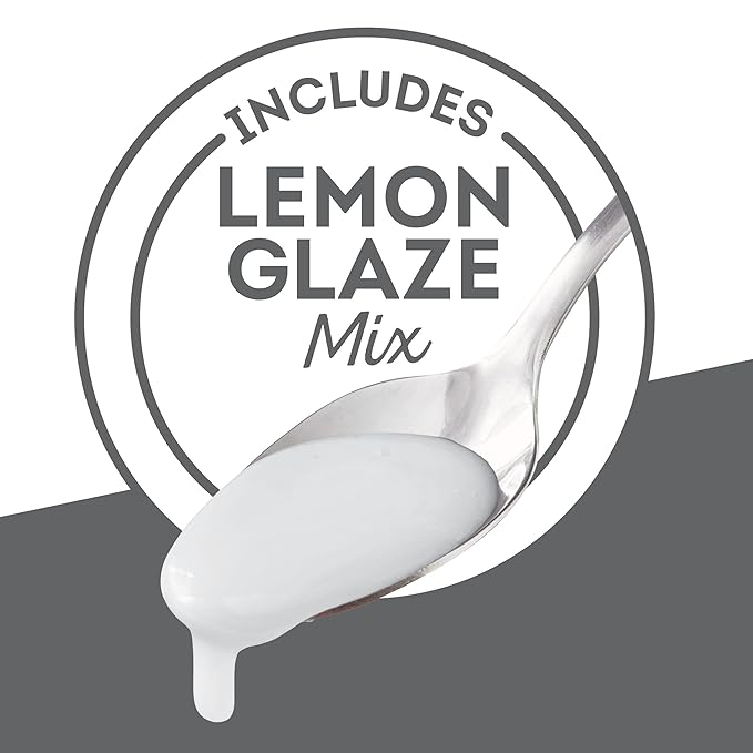 Krusteaz Meyer Lemon Pound Cake Mix with Lemon Glaze Mix 16.5-Ounce Box (Pack of 3)