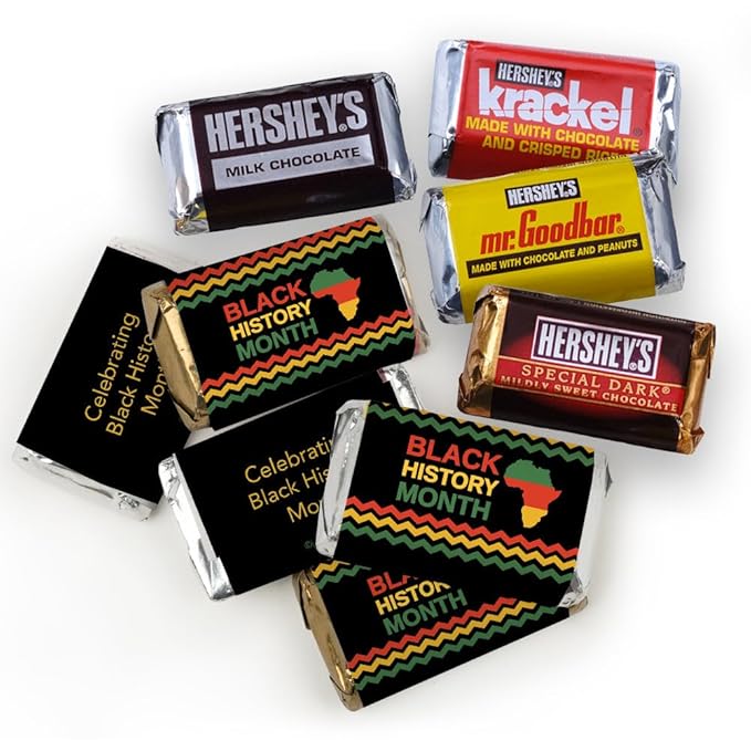 110 Pcs Black History Month Candy (1.62 lbs approx. 110pcs) Classroom Party Supplies &amp Decor
