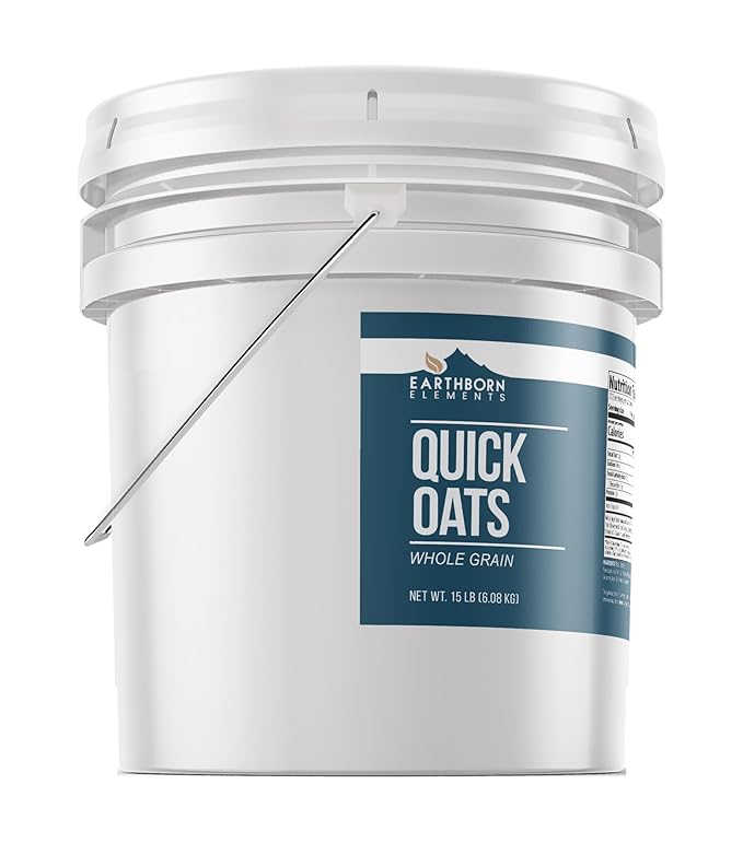 Earthborn Elements Quick Oats 3.5 Gallons Bulk Size Quick Breakfast Whole Grain Oats