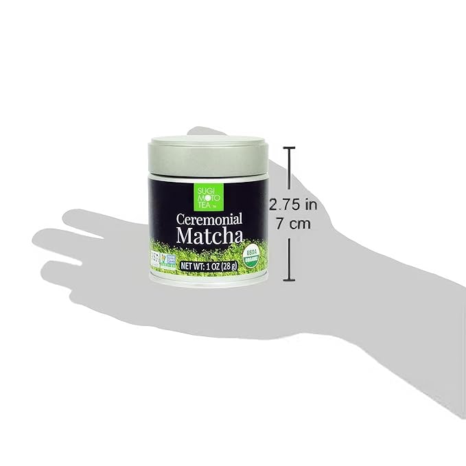 SUGIMOTO TEA Matcha Organic Ceremonial Grade Matcha Powder 1.0 oz (28 g)