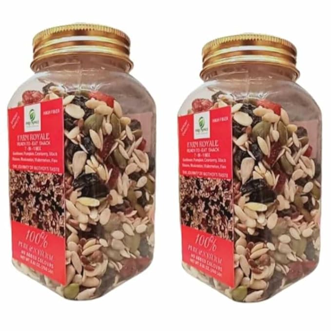 Farm Royale Ready to eat snack seven in one mix-1+1 Combo -(250 gm &amp 250gm) ||100% Pure and Natural||Export Quality||Hand picked materrial