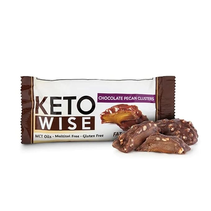Keto Wise Fat Bombs - Chocolate Pecan Clusters - 16 packs 32g each