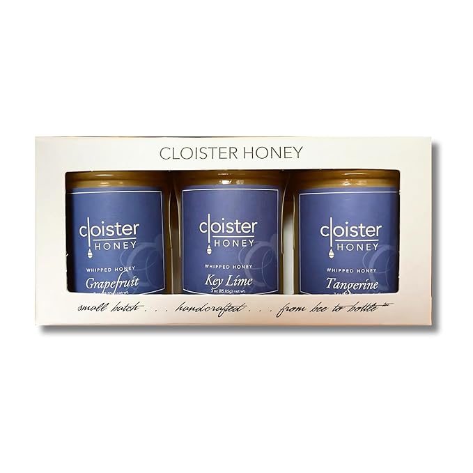 Cloister Honey Trios - Citrus (3 x 3 oz) | Hand Crafted | Raw Artisan Honey | 100% Pure Raw &amp Unfiltered | All Natural | Made in USA |