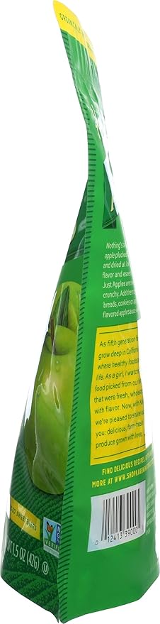 Karen's Naturals Organic Just Apples 1.5 Ounce Pouch (Packaging May Vary) Organic All Natural Freeze-Dried Fruits &amp Vegetables No Additives or Preservatives Non-GMO
