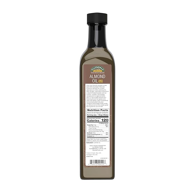 NOW Foods Almond Oil Light Nutty Flavor Expeller Pressed Non-GMO Project Verified 16.9-Ounce