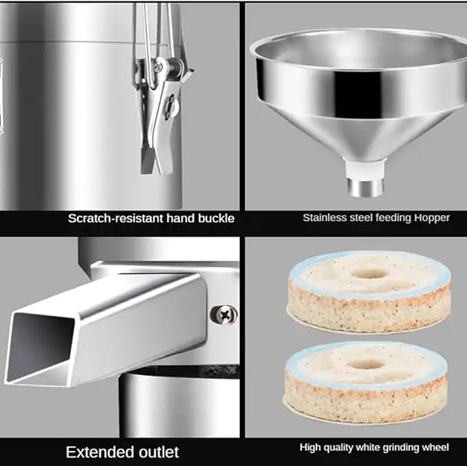 Electric Peanut Butter Maker 500mL Commercial Nut &amp Seed Grinder 15kg/h Automatic Sesame Grinding Machine for Almonds Cashews Pecans Hazelnuts