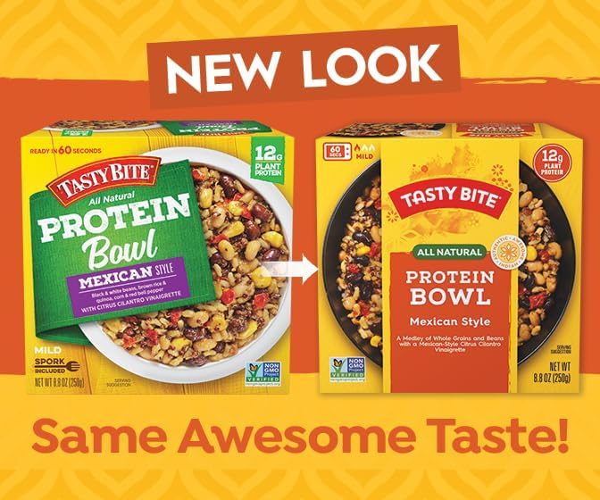 Tasty Bite Mexican Protein Bowl 8.8 Ounce Pack of 6 Ready to Eat Microwaveable Vegan 12g Plant Protein Tangy Citrus
