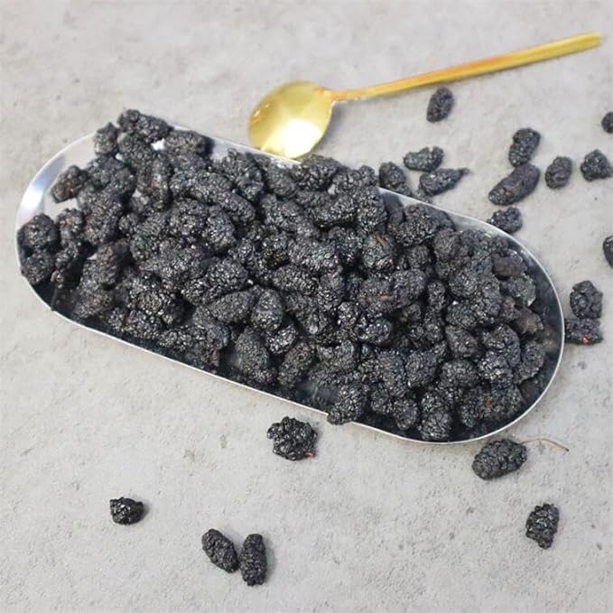 Royal Seafood USA Premium Dried Black Mulberries Sun Dried Mulberries Healthy Vegan 精选桑葚干无籽无沙280g 补肾黑发 泡水喝 九龍堂