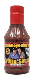 JohnBoy and Billy's Grillin Seasonings Barbeuce Sauces and Grilling Rubs (Hot and Spicy Sauce 19oz)