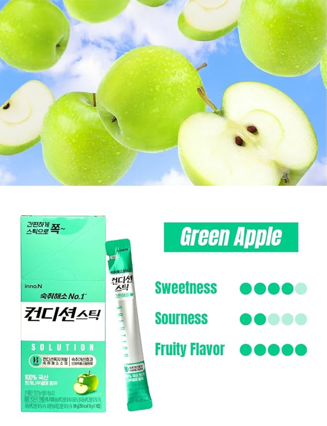 컨디션 Jelly Green Apple Flavor 18g*10 Sticks + Original Flavor 18g 1 Stick [11 Stick]