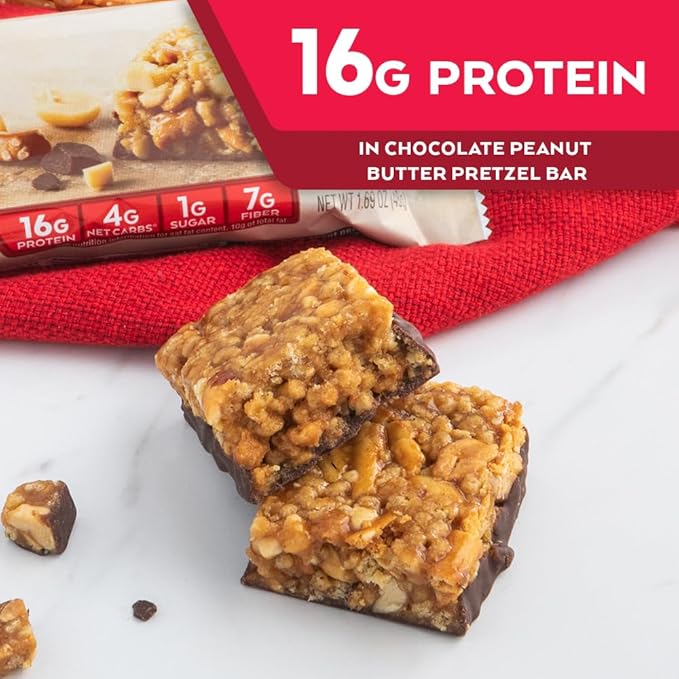 Atkins Chocolate Peanut Butter Pretzel Bar - 5 CT