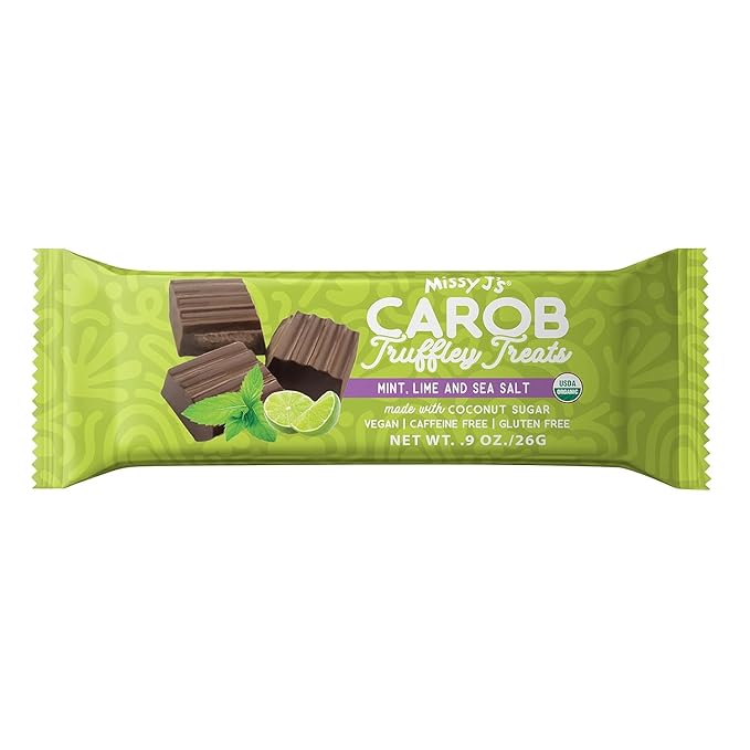 Missy J's Organic Carob Bliss Sampler Pack of 10 Vegan Glutern Free Substitute for Chocolate Perfect for Snacks and Treats