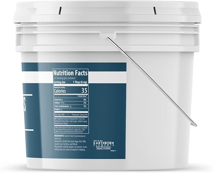 Earthborn Elements Brewer’s Yeast 1 Gallon Bucket Pure &amp Undiluted Inactive Yeast
