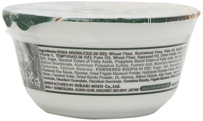 Menraku Tempura Noodles Soup Soba 3.3 Ounce (Pack of 4)