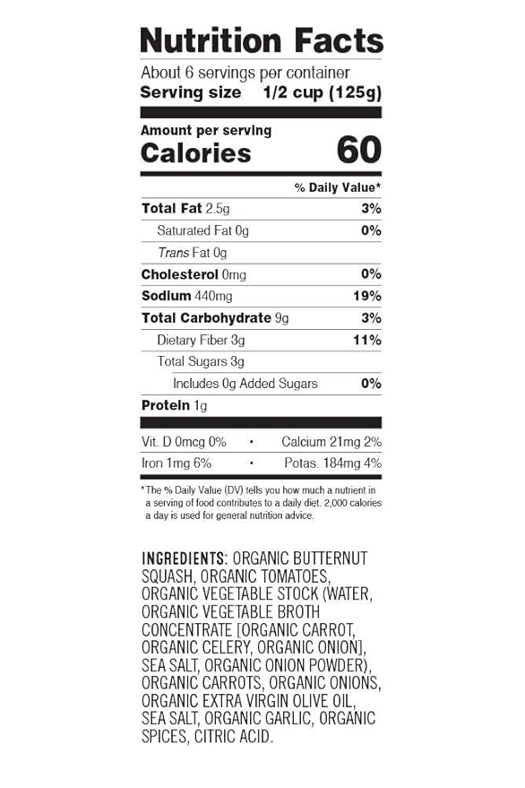 Sonoma Gourmet Organic Butternut Squash Pasta Sauce | USDA Organic Vegan Non-GMO No Sugar Added | 25 Ounce Jars (Pack of 4)