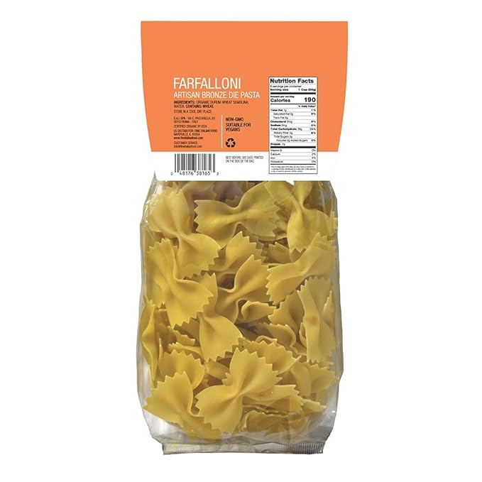 Sanremo Organic Farfalloni Specialty Pasta (Pack of 12)