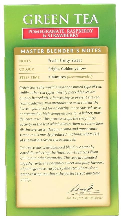 Twinings Tea - Tea Green Pomegranate Raspberry &amp Strawberry - Case of 6-20 BAG