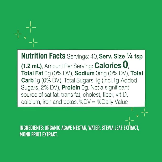 Whole Earth Stevia &amp Monk Fruit Liquid Sweetener Original No Erythritol Squeeze Bottle 1.62 Fl Oz (Pack of 12)