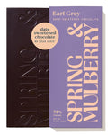 Spring &amp Mulberry Dark Chocolate Bars – Healthy Chocolate Date-Sweetened - Earl Grey 12 Pack