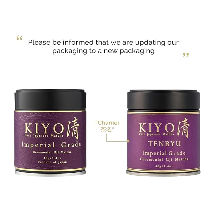 Kiyo Matcha Imperial Grade Tenryu Ceremonial Uji Matcha - Pure Japanese First Harvest Ceremonial Grade Matcha Green Tea Powder from Uji Japan (40g/1.41oz)