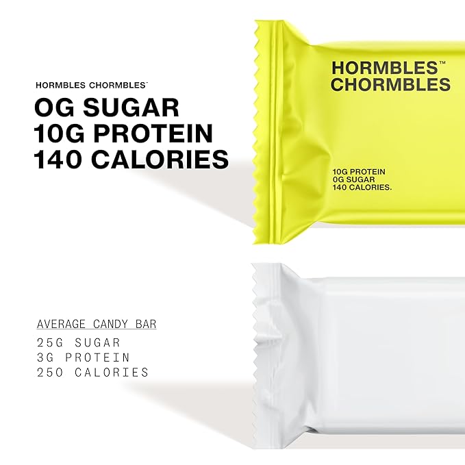 Hormbles Chormbles Protein Candy Bars Variety Pack 10g Protein 0g Sugar Milk Chocolate Peanut Butter Salted Fudge Candy With Crunchy Pieces Sugar Free Snacks or Dessert 9 Pack