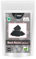 Yamkay Black Raisins with Seed Kali Kishmish with Seeds Kishmish Dry Fruits Delicious &amp Healthy Snacks | Currants | Munakka | Black Corinth or Zante currants | Sun Dried Grapes | Organic Dried Fru