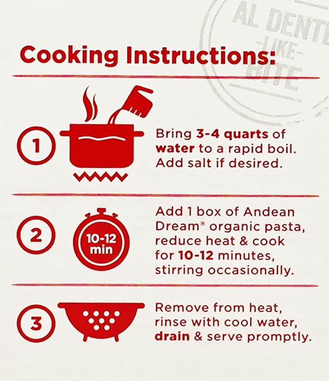 Andean Dream Org Spaghetti Quinoa Pasta Gluten Free 8 Oz(Pack of 12)