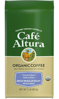 Cafe Altura Whole Bean Organic Coffee Regular Roast Decaf 2 lb Bag