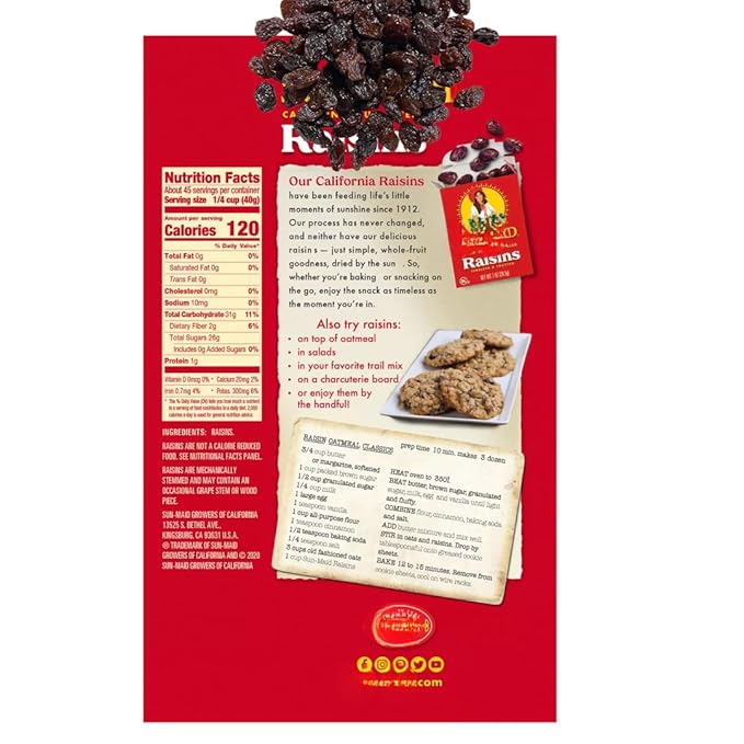 Sun-Dried Raisins 2 bags/2 LBS (1 Pack)