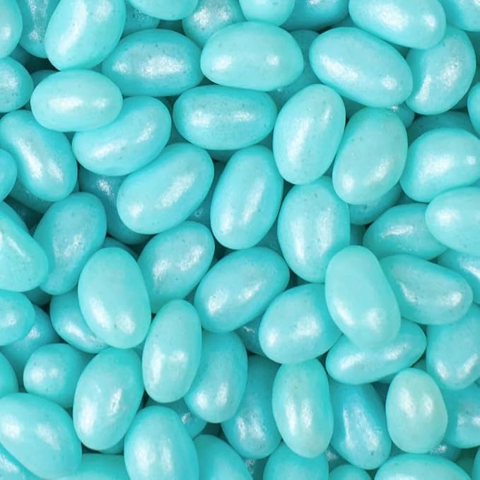 8.74lbs Light Blue Candy Buffet Set With Jelly Beans Lollipops Chocolate Gems Sanded Gummy Bears Fruit Chews and Popcorn For Parties (Feeds 24-36 People) - Candy Only