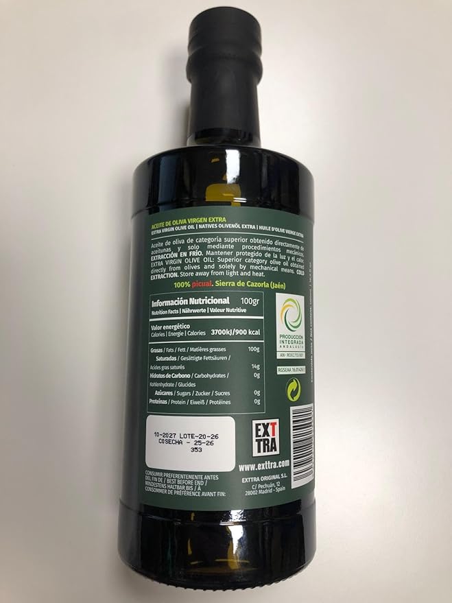 EXTTRA Original - Extra Virgin Olive Oil Early Harvest (Picual Variety) - 500 ml / 16.9 Fl Oz