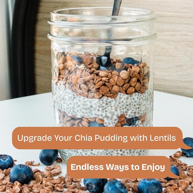 Lentil Telepathy SMORES Breakfast Variety Pack - Kosher Crunchy Toasted Lentils for Healthy Breakfast Plant-Based Gluten-Free Non-GMO Vegan-Friendly Oil-Free - 3-Pack 4 Ounce Bags