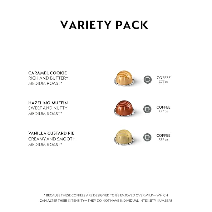 Nespresso Capsules VertuoLine Barista Flavored Pack Mild Roast Coffee 40-Count Coffee Pods