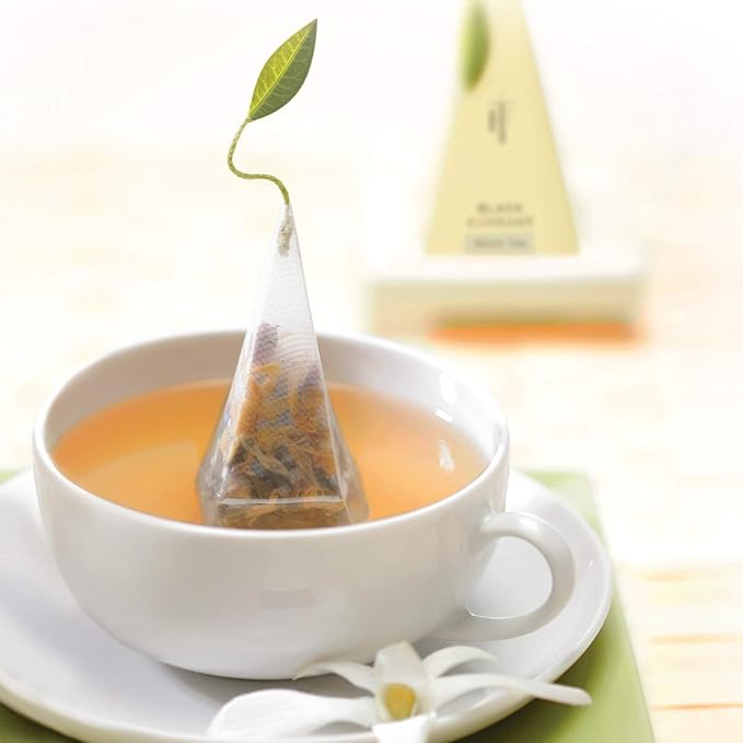 Tea Forte Premium Petite Presentation Box Gift Set Sampler 10 Count 2 of Each Blend Individually Wrapped Handcrafted Pyramid Infuser Bags Lotus Tea