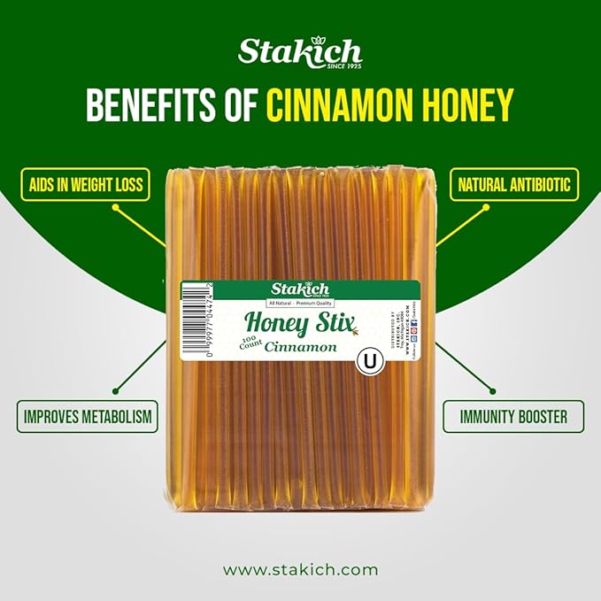Stakich Cinnamon Honey Stix (500 Stix)