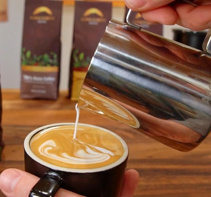 KONA EARTH 100% Kona Premium Coffee Medium Dark Roast Whole Bean 5 lb (80 oz) Farm-Direct Authentic Hawaiian Kona Coffee beans from Hawaii’s Big Island Micro-Batch-Roasted