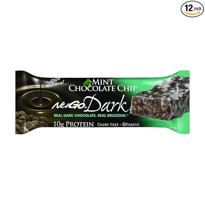 NuGo Dark Mint Chocolate Chip (12 Bars)