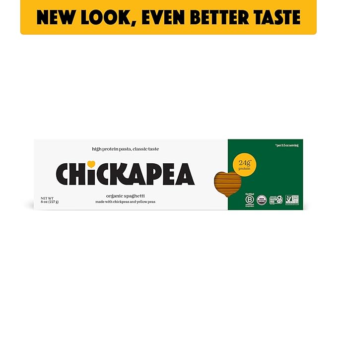 Chickapea Organic Chickpea Pasta - Spaghetti - 8 oz (Pack of 6)